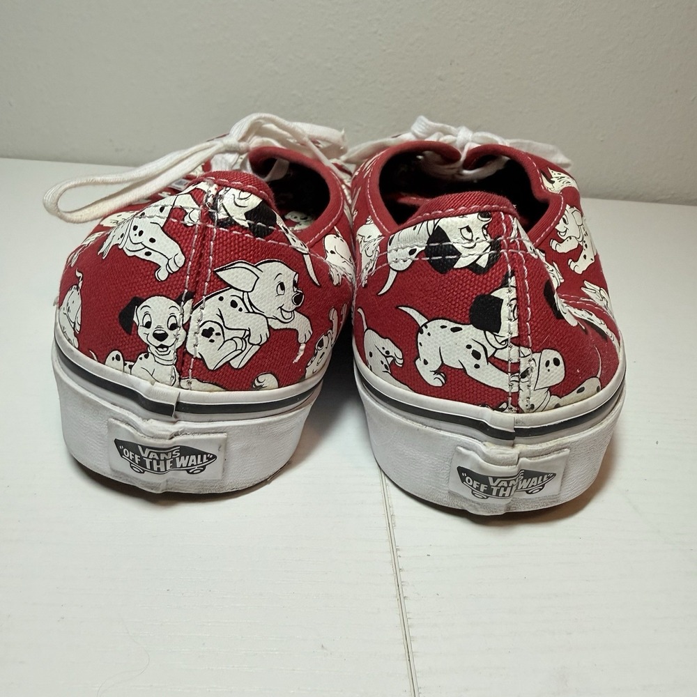 Vans X Disney 101 Dalmatians Low Top Sneaker Red White Women's 10.5 Men's 9 - Picture 3 of 12